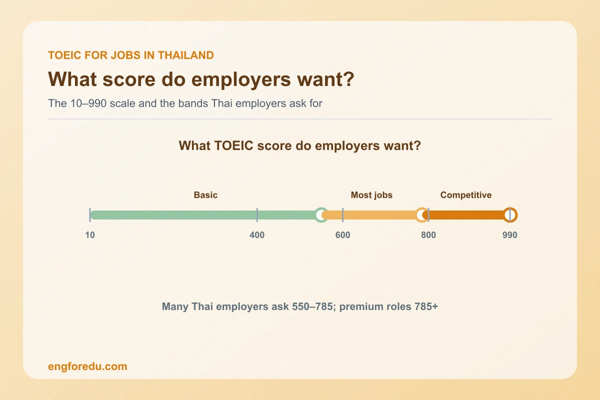 What TOEIC score do employers want for jobs in Thailand? — visual guide