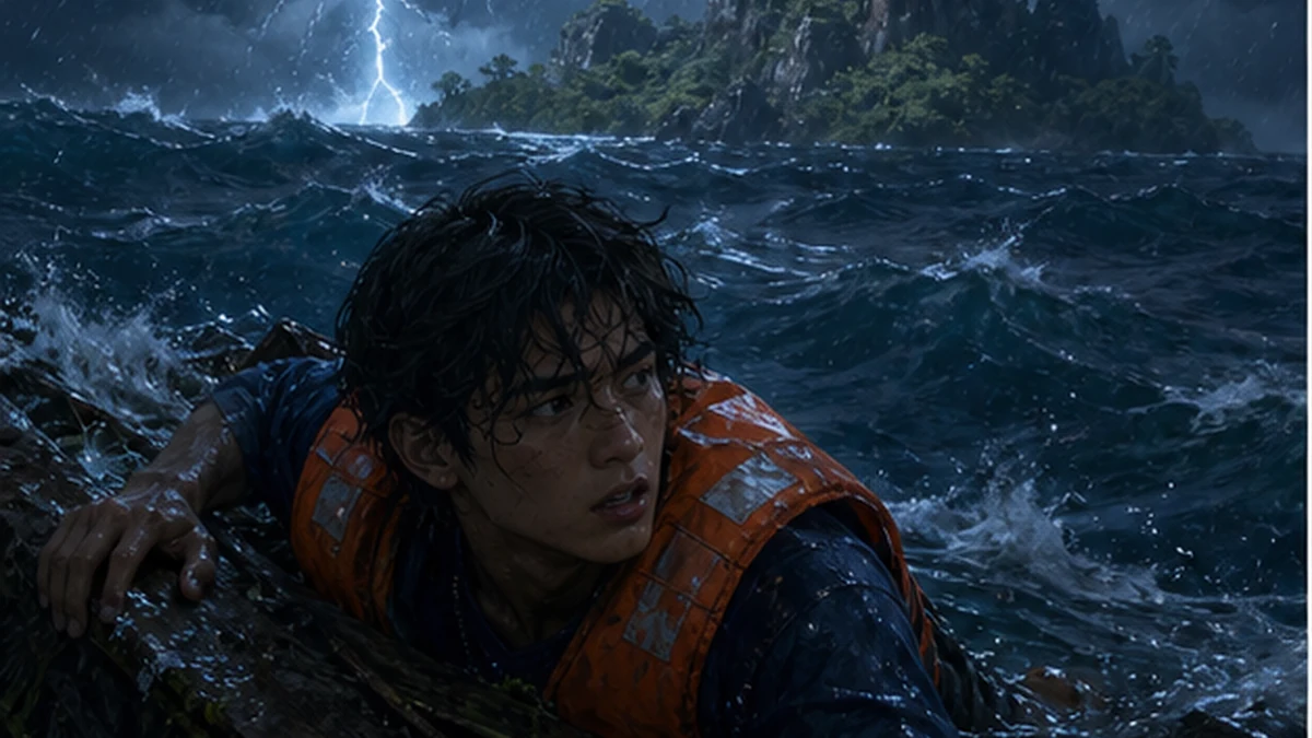 Storm Island — Survival interactive English story cover