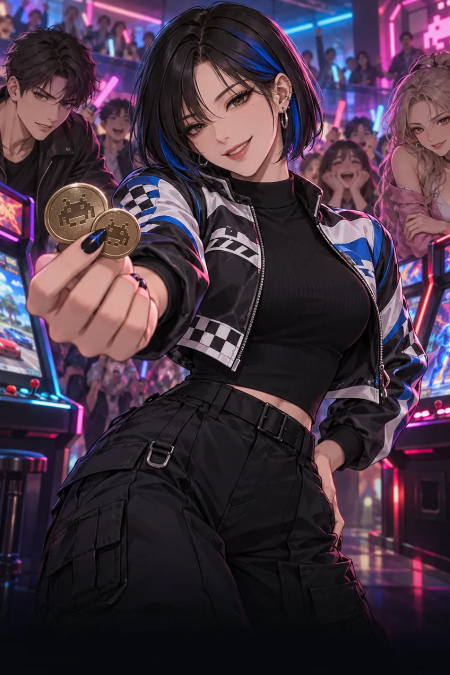 The leaked practice clip: Mina confronts a misleading leaked esports practice clip beneath neon screens