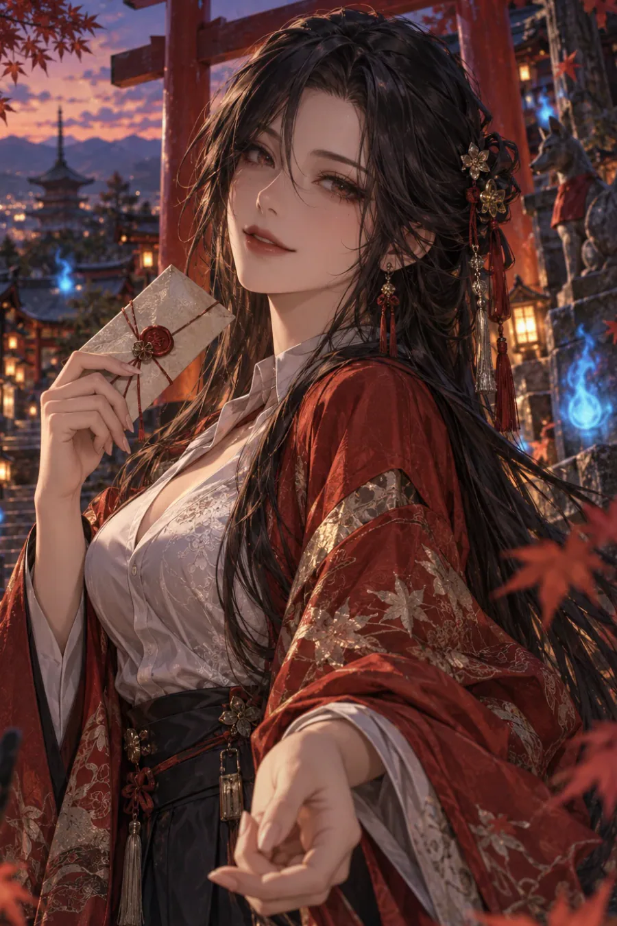 Two stories, one fox: An elderly gardener says the fox protects lovers. A merchant insists it punishes liars. Both heard the same bell at midnight.