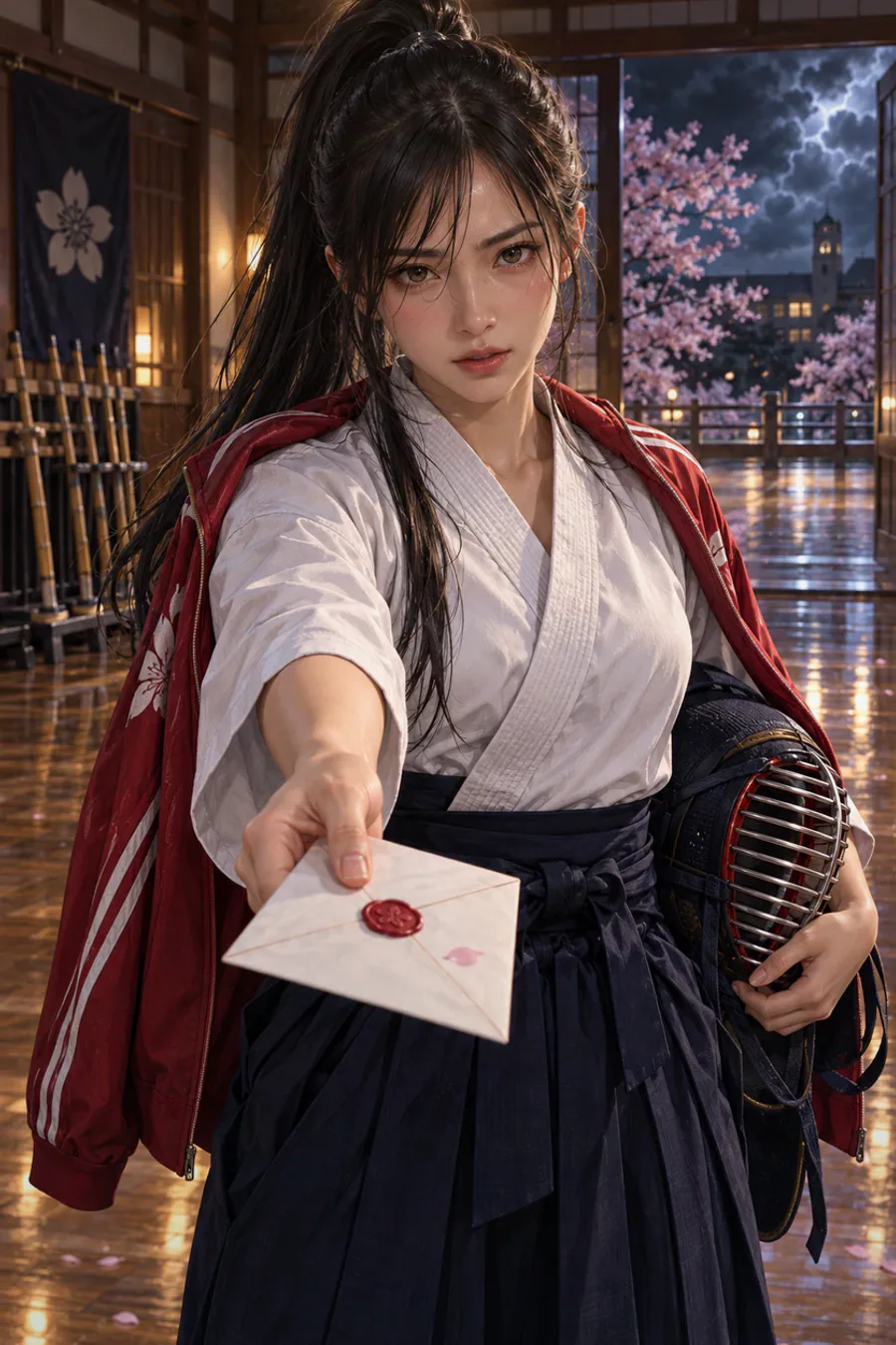 The rival knows about Ayame's injury: Ayame reads the concealed medical warning before the national kendo final