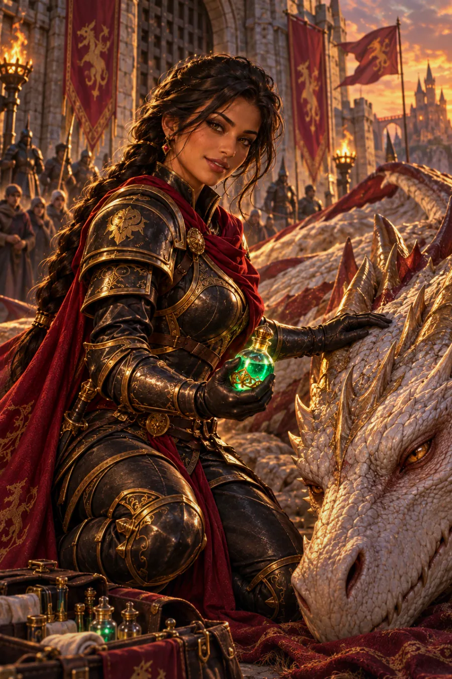 The merchant with three shadows: At Dragon Market, a merchant offers two bottles. The cheap one is slow; the expensive one works before sunset. Selene has only twelve gold coins.