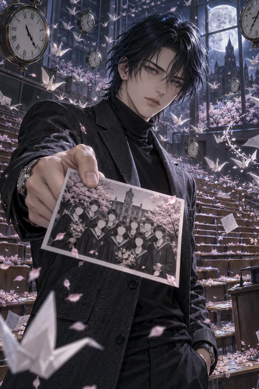 One person vanishes in every version: The photographs show that the loop began when Souta tried to preserve a classmate who died before graduation. Each reset replaces one memory of another student.