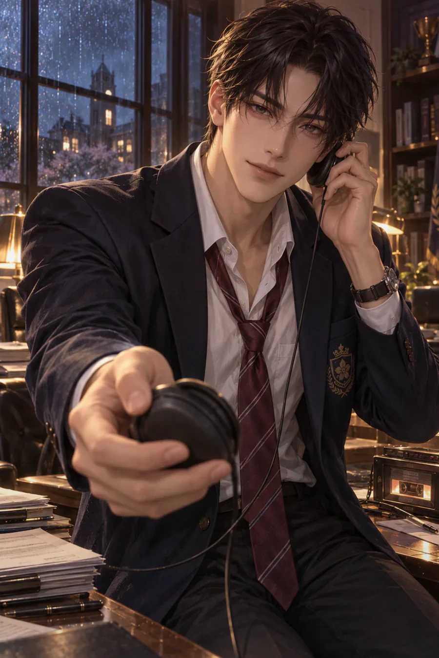 The love song has your name in the file: The cassette contains Haruto's unfinished love song. A council member secretly copies it and threatens to play it at the election debate.