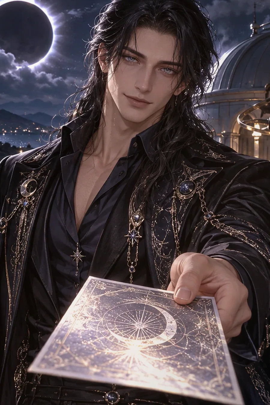 The future he refuses to read: Orion holds a sealed future he refuses to read during your date outside time