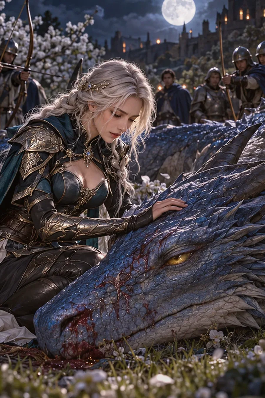 The royal transcript removes one clause: Selene reveals a missing treaty clause before the dragon court
