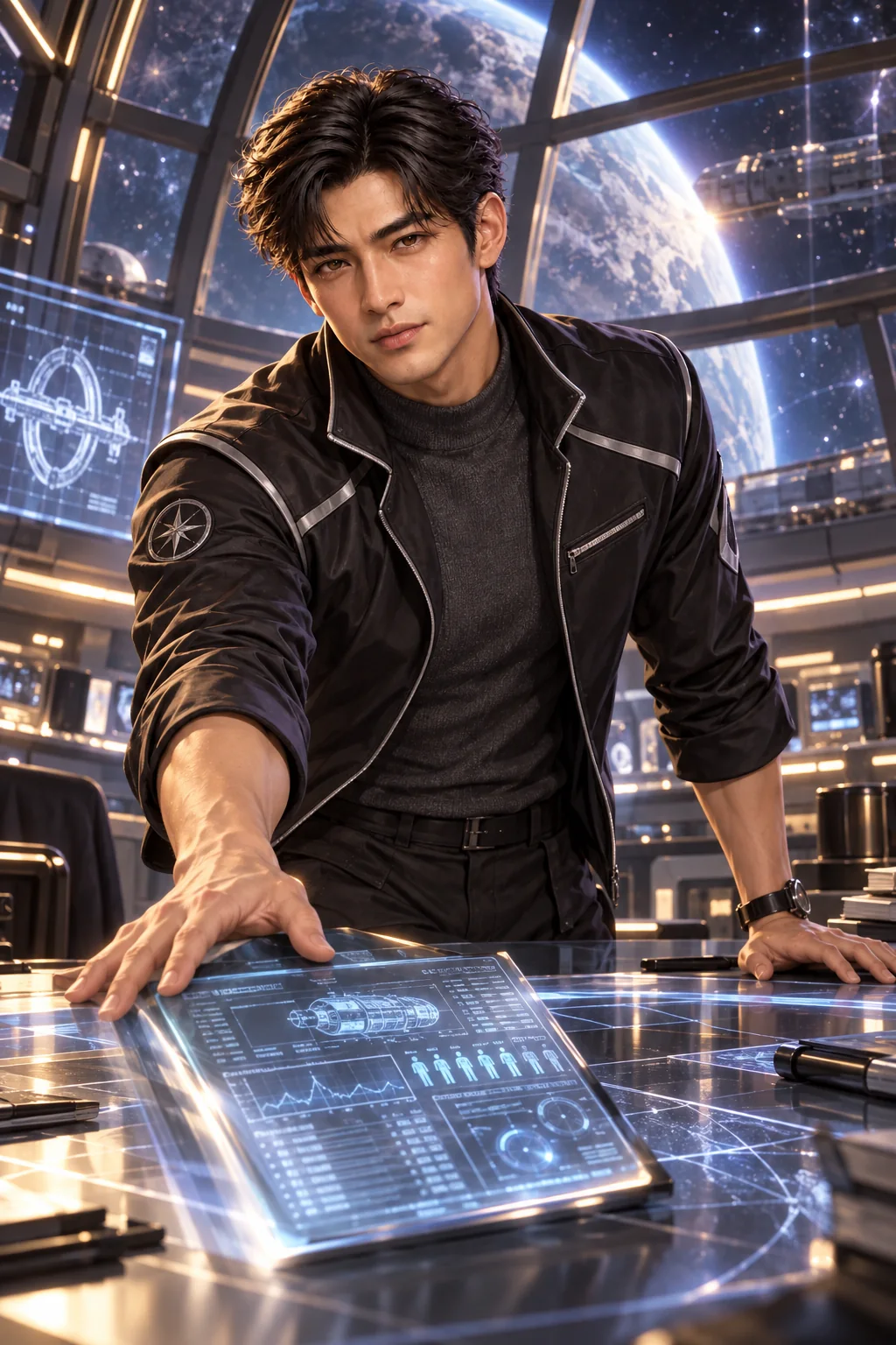 The risk ledger: Leo weighs the ark ship's life-support records beneath the observatory dome