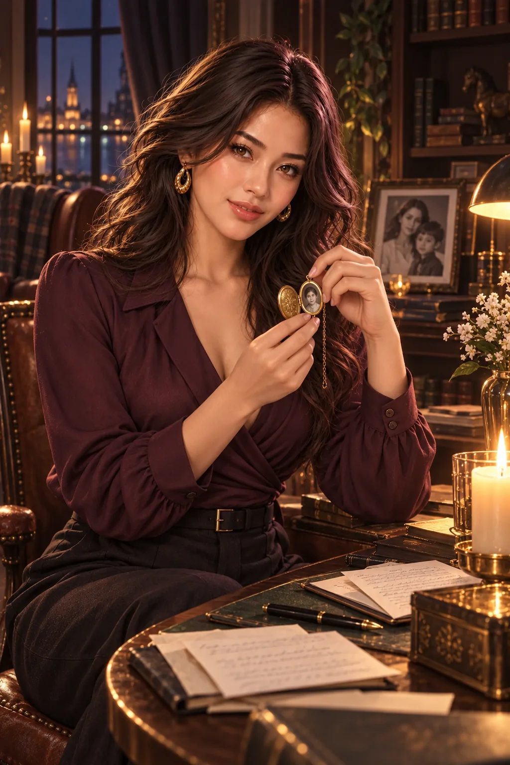 The tender motive: Mira reveals the family portrait inside the golden locket