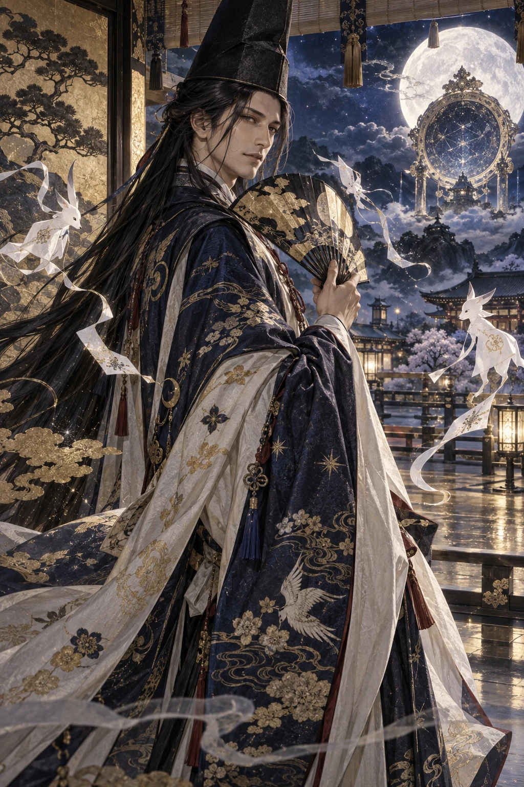 Seimei, a charismatic adult onmyoji, challenges a celestial marriage prophecy in the moon court