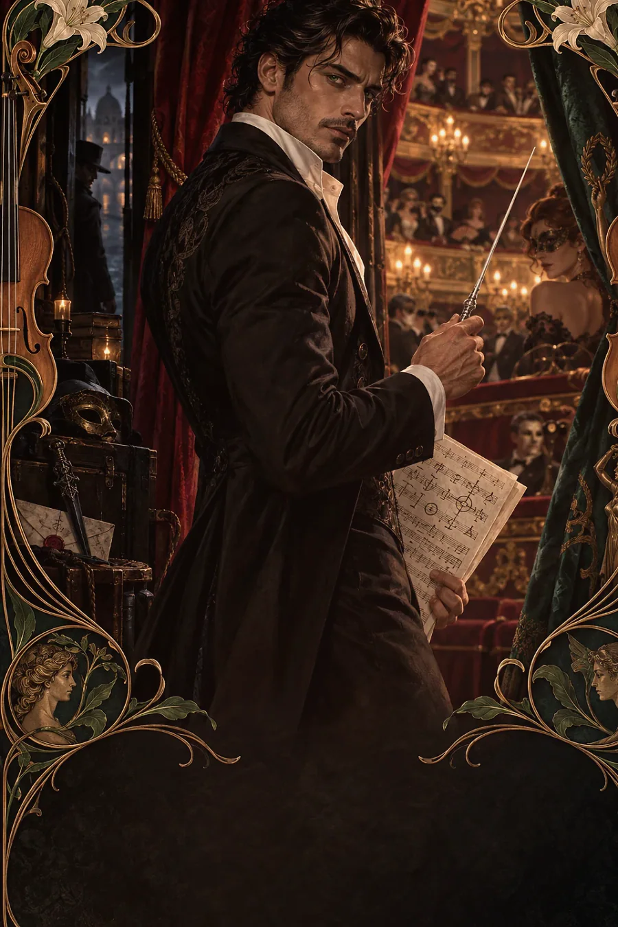 The balcony rumor: Cassian faces a royal rumor beside you on the moonlit palace balcony